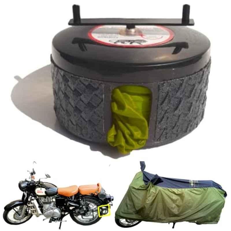 Bike Blazer Green Nylon Taffeta Universal Size Semi-Automatic Bike Body Cover for All Royal Enfield Roadster 650, Shotgun & 2021 Bullet 350