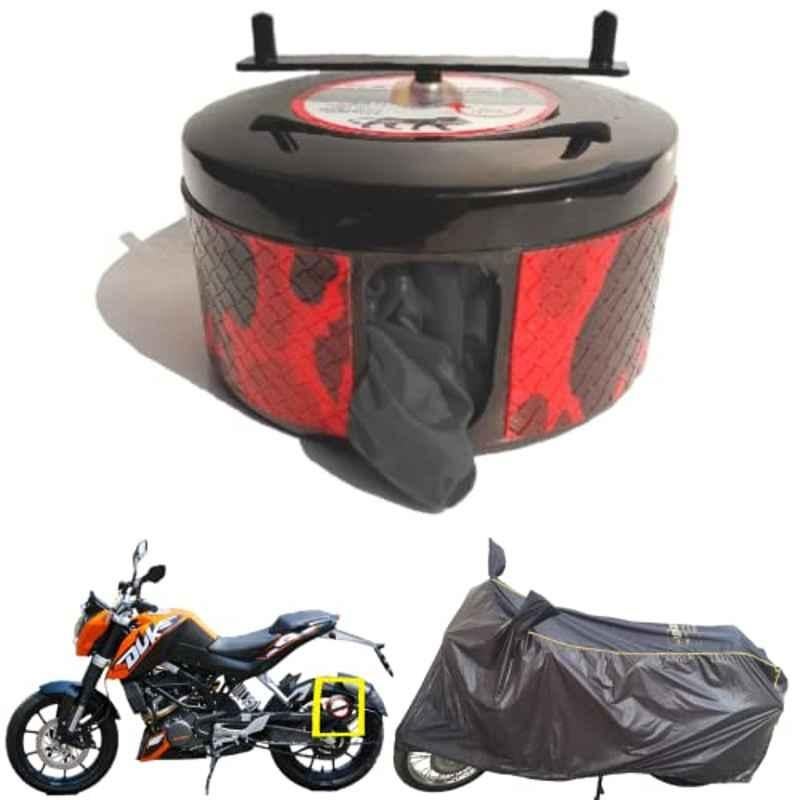 Bike Blazer Gun Metal Black Nylon Taffeta Universal Size Semi-Automatic Bike Body Cover for KTM 390 Adventure, 2021 RC 125, 2021 RC 200 & 790 Duke