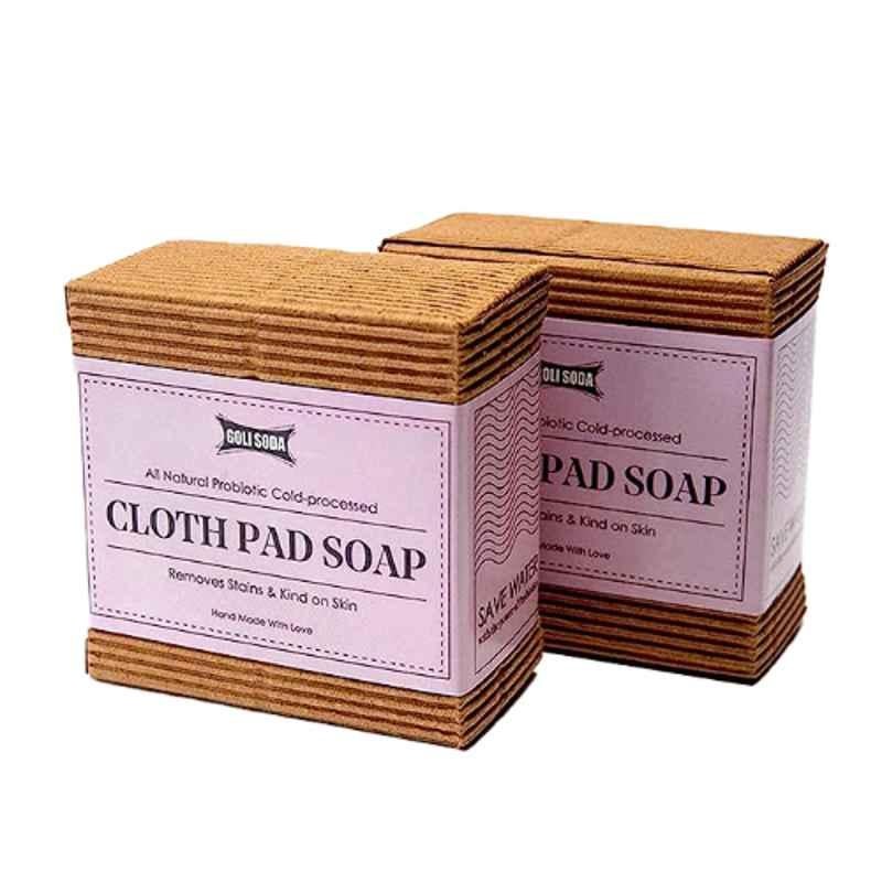 Goli Soda All Natural Probiotics Cloth Pad Soap, GSCPS001x2 (Pack of 2)