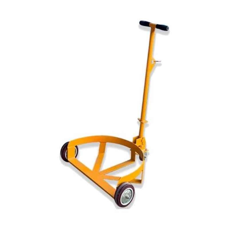 Inaithiram 250kg Mild Steel Drum Mover Trolley  with Two Fixed & One Swivel Wheels, DMT250RP
