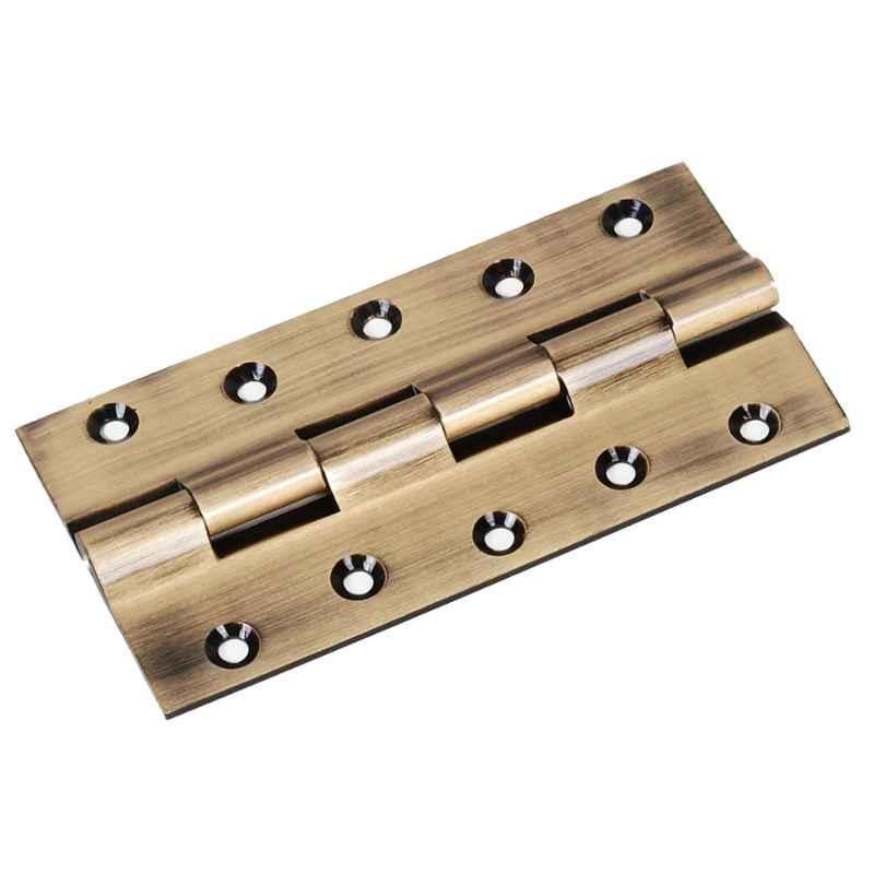 Smart Shophar 4x1x2 inch Brass Antique Railway Hinge, SHA10HG-RAIL-AN4X1X2-P1