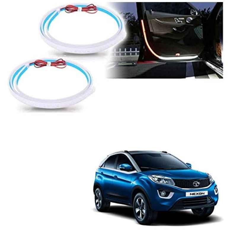 Kozdiko 2 Pcs 120cm Car Door Opening Warning LED Strips Safety Light Set for Tata Nexon