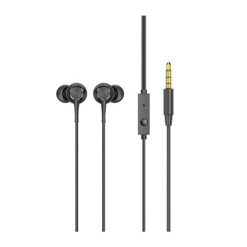 Flix 1.2m Black Wired Earphones, XEP-E23