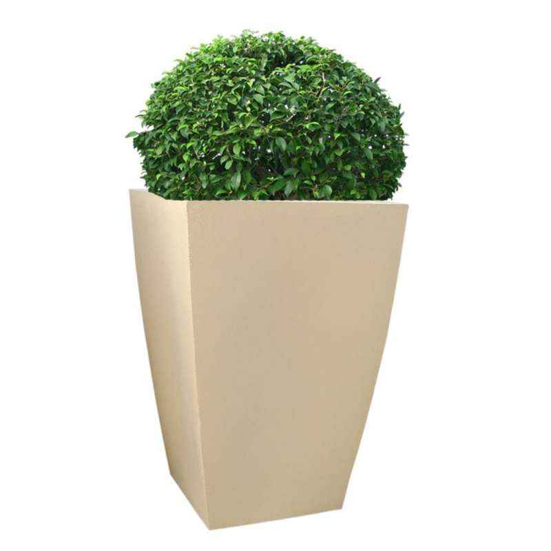 Fox B 24 Inch Square Beige German Polymer Planter, TK 2412-B
