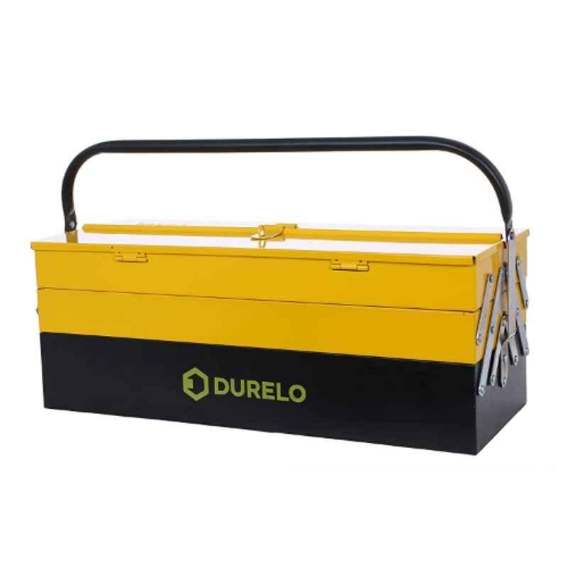 Durelo Metal 17-5 inch Yellow & Red Tray Tool Box for Tools/Tool Kit Box for Home & Garage, D33-17-5