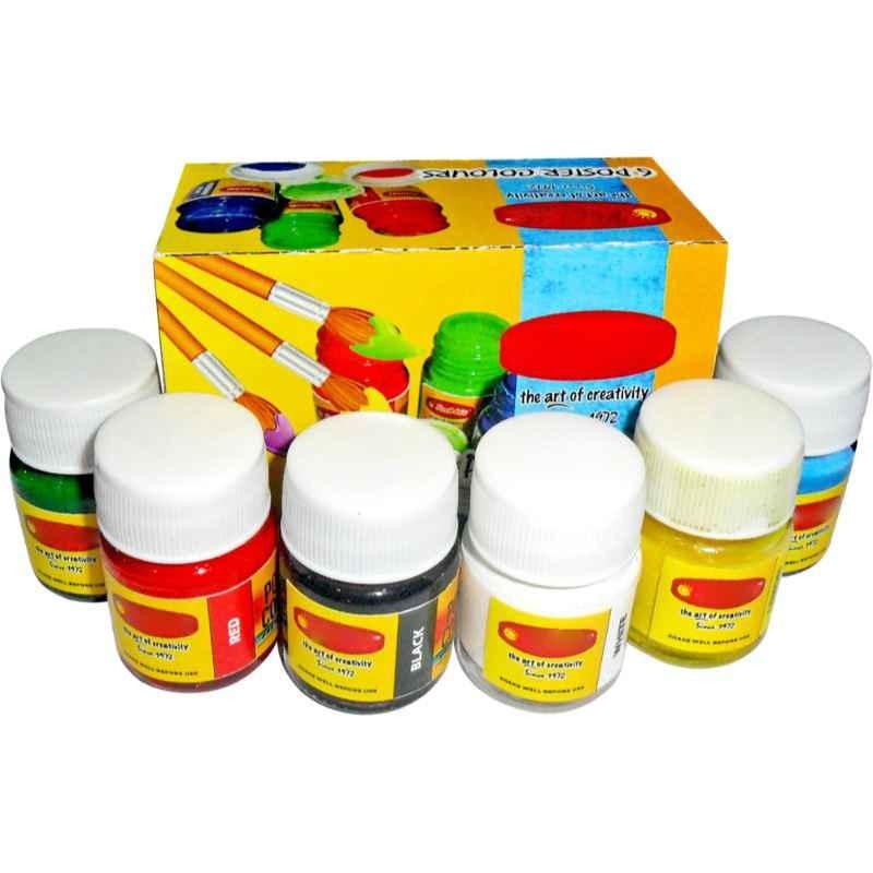 Artiggle 10ml 6 Shades Multicolour Poster Colour Set with Free Brush & Agitator