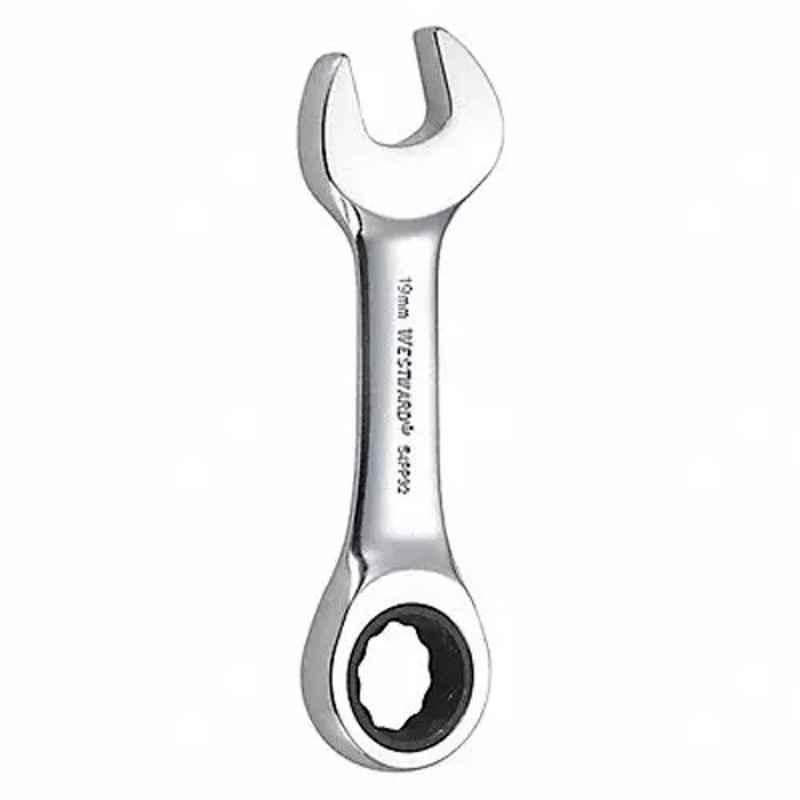 Westward 5-3/8 inch Alloy Steel Chrome Ratchet Wrench, 54PP32