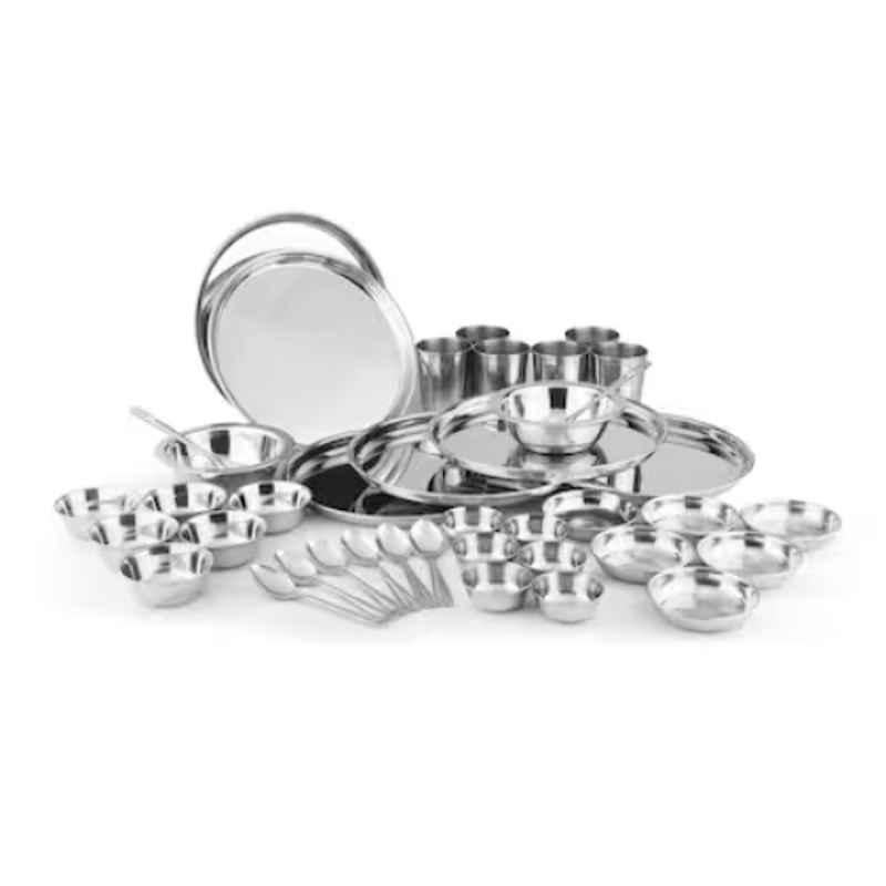 Omega 40 Pcs Stainless Steel Silver Dinner Set
