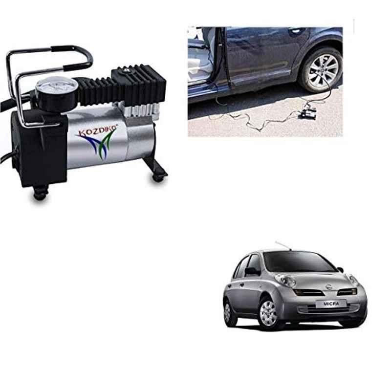 Kozdiko 12V DC Heavy Duty Metal Tyre Inflator for Nissan Micra, Tyre_Inflator_D63