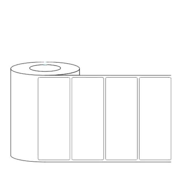 LabelKart 75x25mm Paper White 1UP Direct Thermal Label Roll