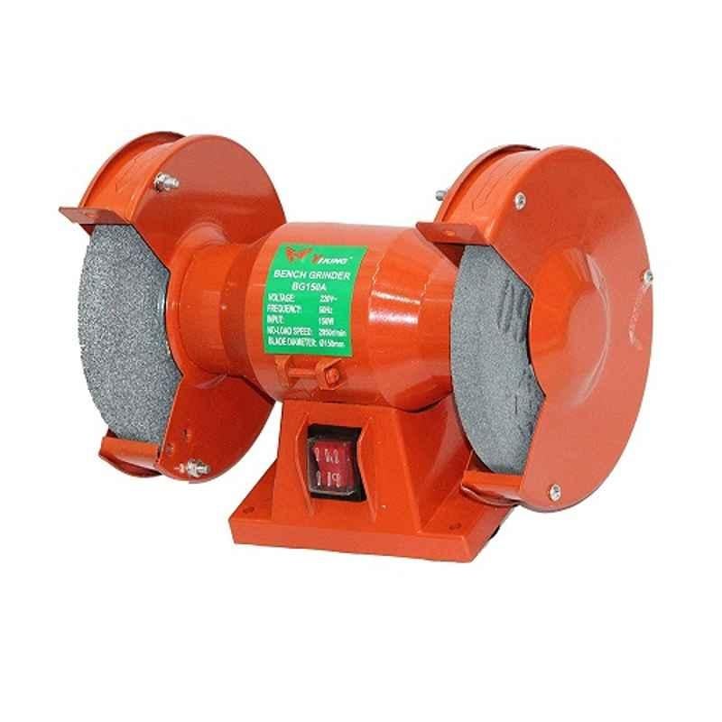 YiKing BG150A 150W 150mm Orange Wheel Bench Grinder