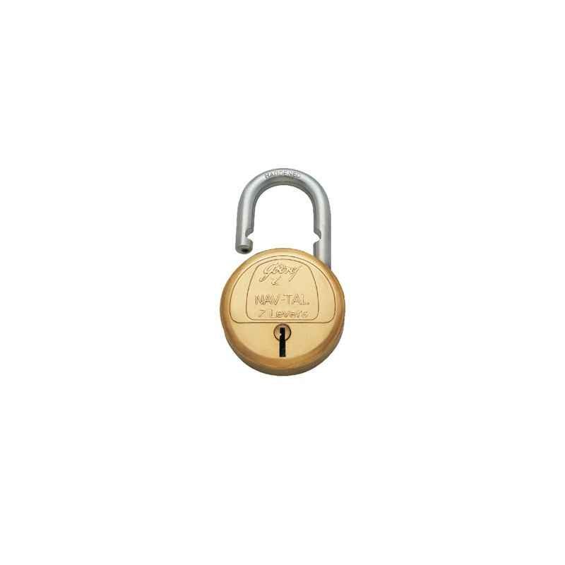 Godrej Navtal 7 Levers Brass Padlock (3 Keys), 3292