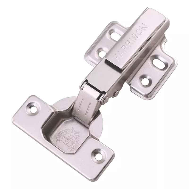 Harrison HQ Cold Rolled Steel 15 deg Insert Overlay Nickel Finish Auto Close Concealed Hinge, 0830