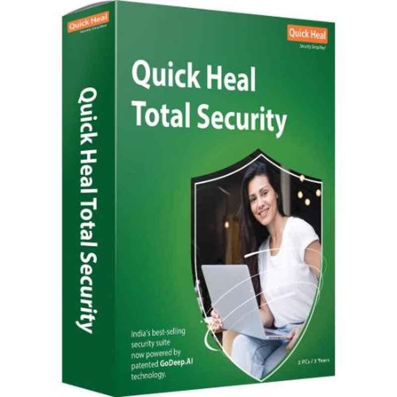Quick Heal Total Security Latest Version 3 Users 3 Years with DVD