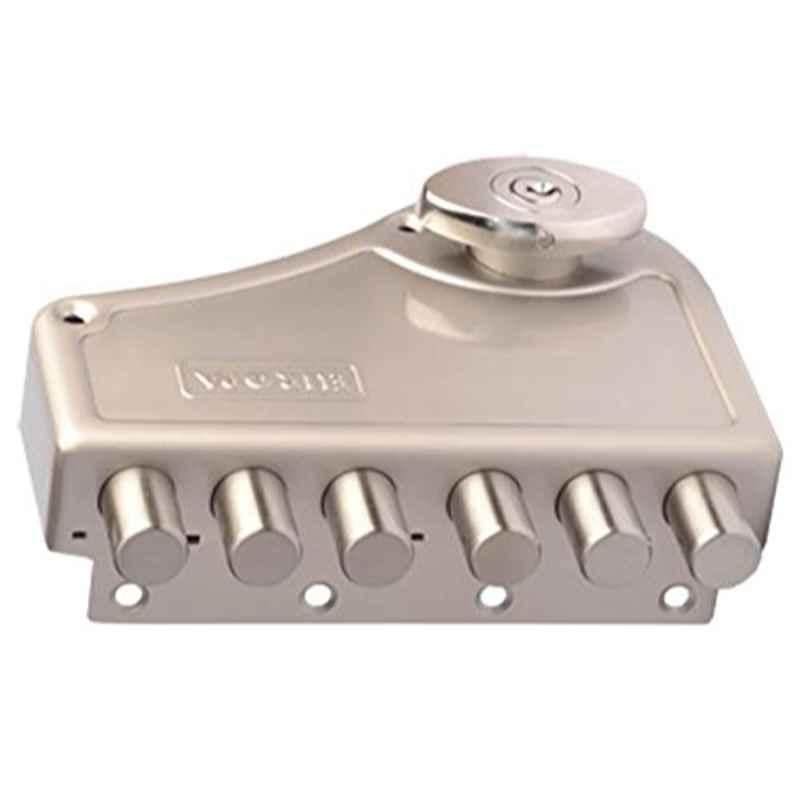 Europa Hexabolt 18mm Satin Nickel Main Door Lock with 6 Stainless Steel Dead Bolts, H641 SN