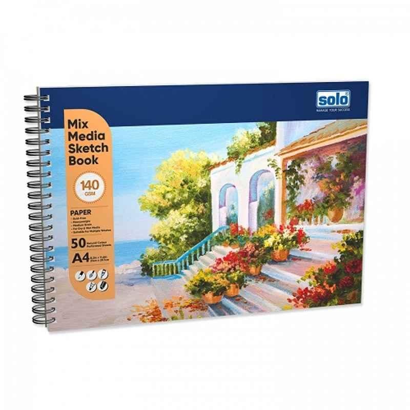 Solo A4 Mixed Media Landscape Sketchbook, SBA4LD1 (Pack of 20)