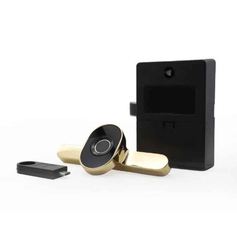 JAL F1143 4.5V Zinc Alloy Gold Fingerprint & Bluetooth Smart Cabinet Lock