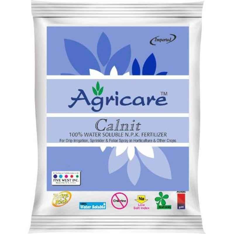 Agricare Calnit 25kg White Prilled Green House Grade Soluble Calcium Nitrate (15.5-N:18.8-Ca) Fertilizer