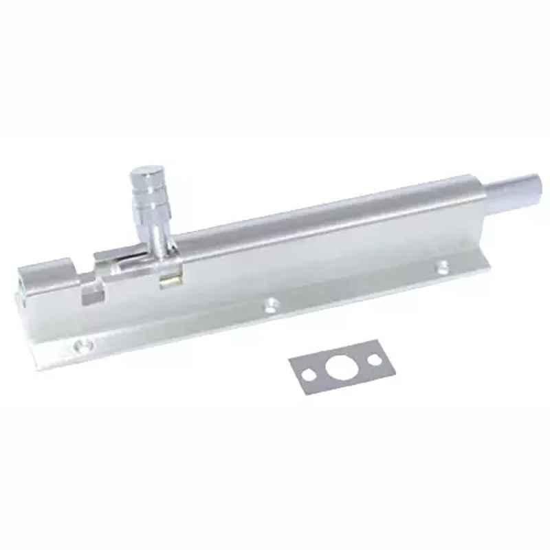 RiseOm 8 inch Super Marble Aluminium Silver Finish Tower Bolt, 3G-2P9T-8EB7 (Pack of 12)
