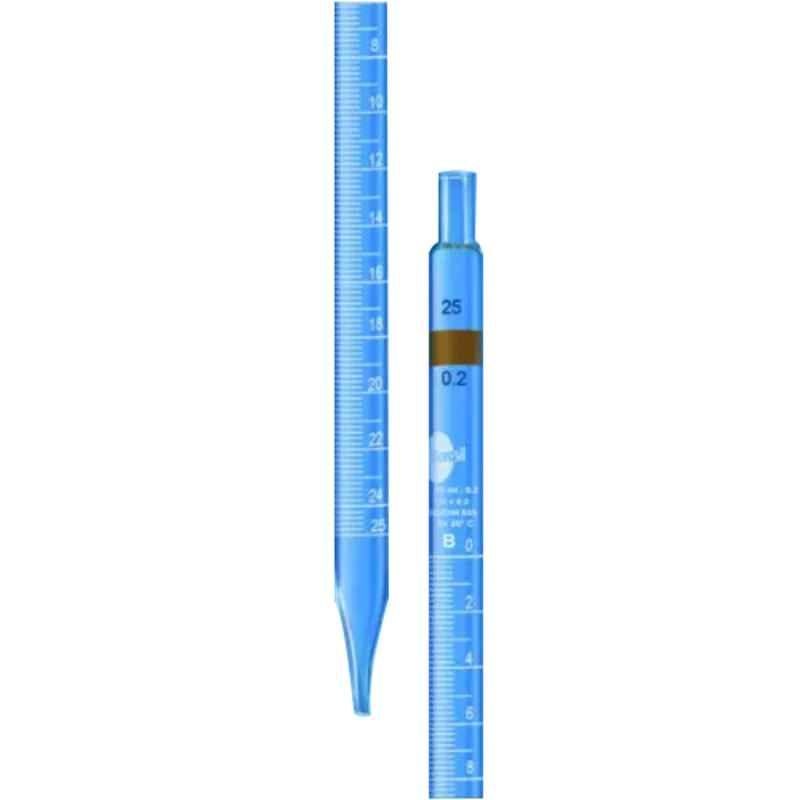 Borosil 5ml Class B Mohr Type White Marking Measuring Pipettes, 7062P55
