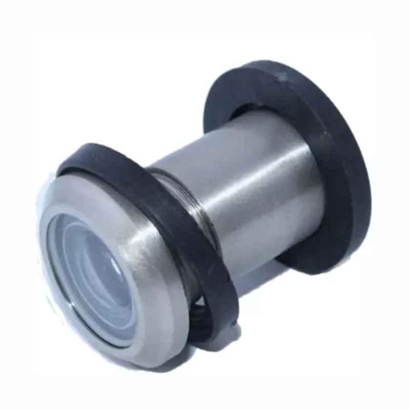 RiseOm 3 inch Brass Silver Finish 180 deg Viewing Angle Door Eye, ZY-JXUI-7QDUX0U1AQ