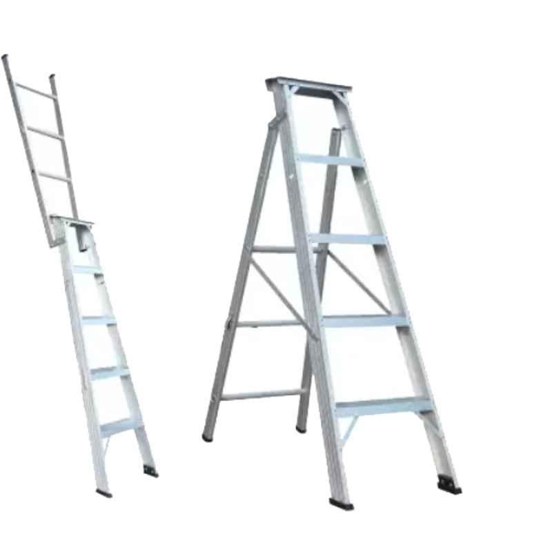 Brancley 150kg 5 Steps Aluminium Silver Ladder, DP 5