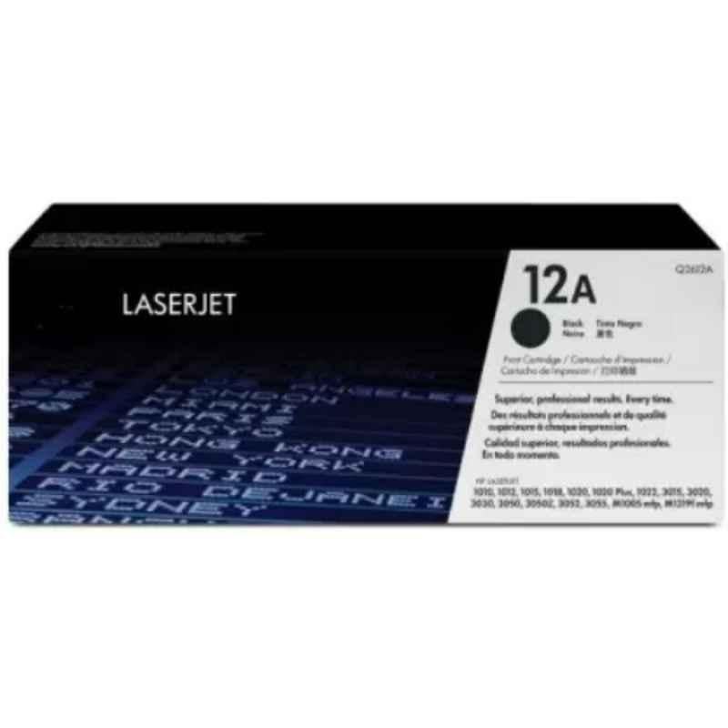MHP 12A Black Laserjet Toner Cartridge, Q2612A