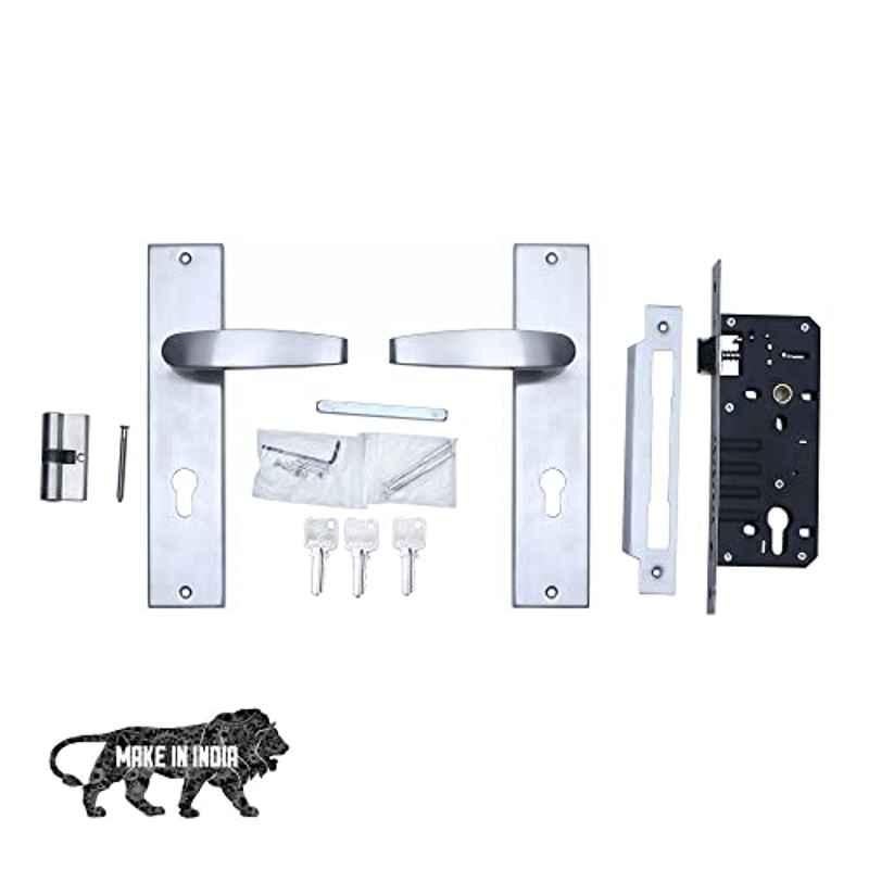 Voltizi Curve 10 inch â€ŽStainless Steel 304 Matt Finish Mortise Door Lock with Door Handle Lock Set