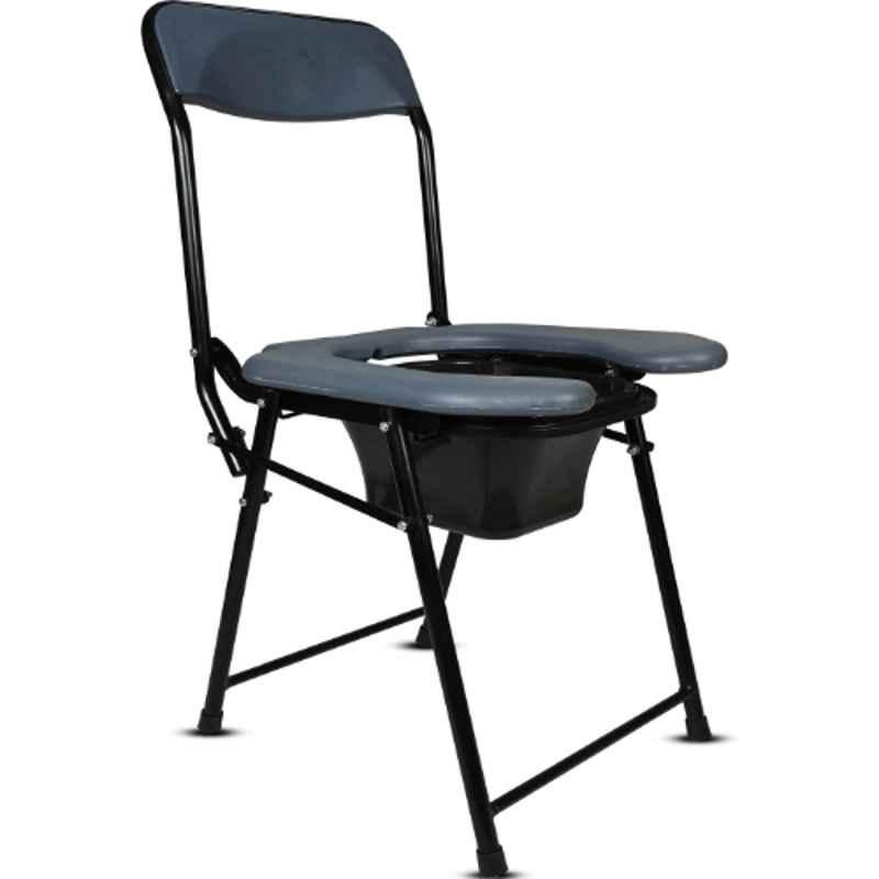 Entros 100kg Front Cut Foldable MS Commode & Bathing Foldable Chair, FC-C779A