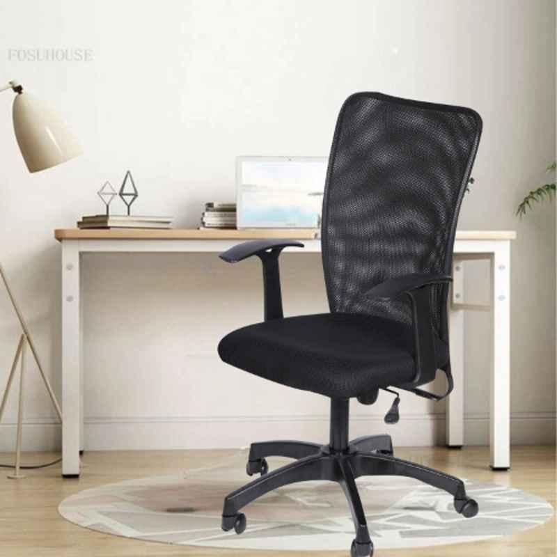 Heikin Sigma Fuzzy Black xxlarge Back Breathable Mesh DIY Revolving Ergonomic Office Chair, HE-00041