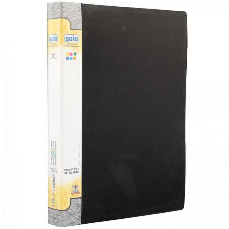 Solo A4 Top Loading Black Display File with 60 Pockets, DF 203 (Pack of 5)