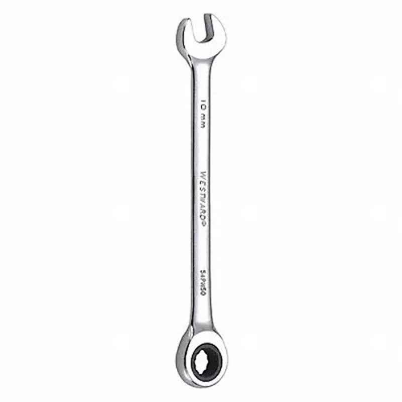 Westward 6-1/8 inch Alloy Steel Chrome Ratchet Wrench, 54PN50