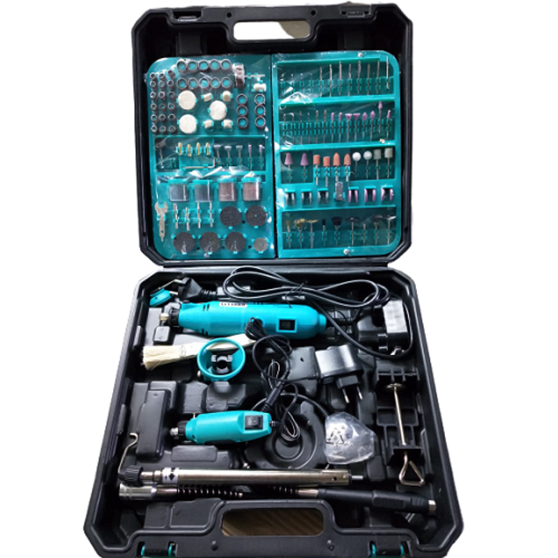 Luxor 130W Mini Electric Drill Die Grinder Kit with 388 Pcs Accessories & Holder for 3.2mm Metal to Work Wood Rotary Tool