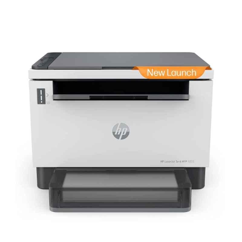 HP MFP 1005 All-in-One White & Grey Laserjet Tank Printer, 381U3A