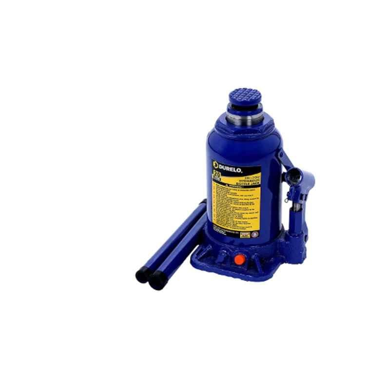 Durelo 20 Ton Blue Hydraulic Bottle Jack For Trucks With Advance Load Limiting Device, DBJ-20W