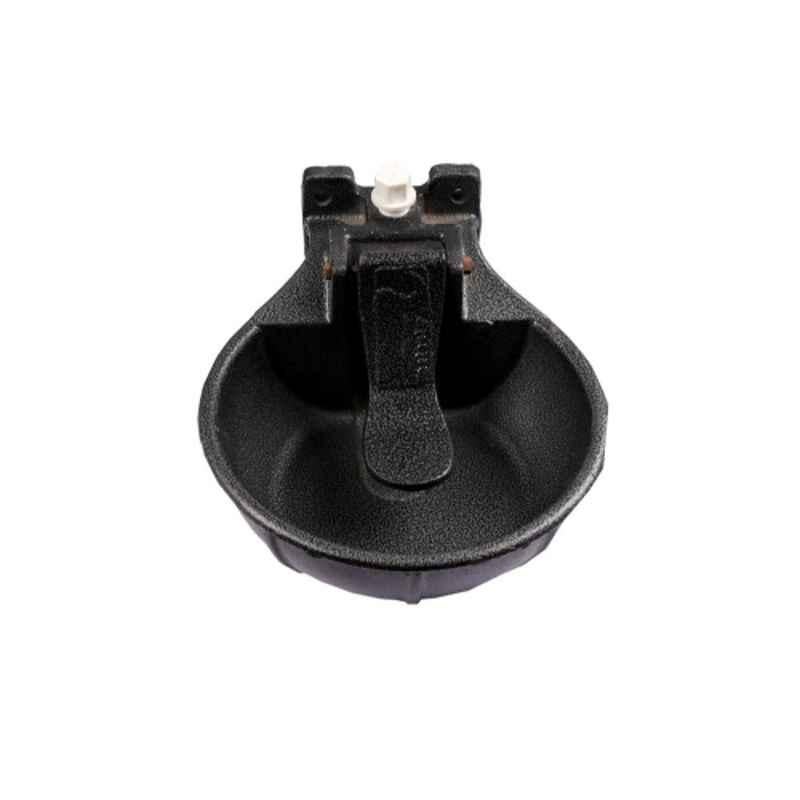 Swastik 275x150mm Metal Black Cow Drinking Water Bowl