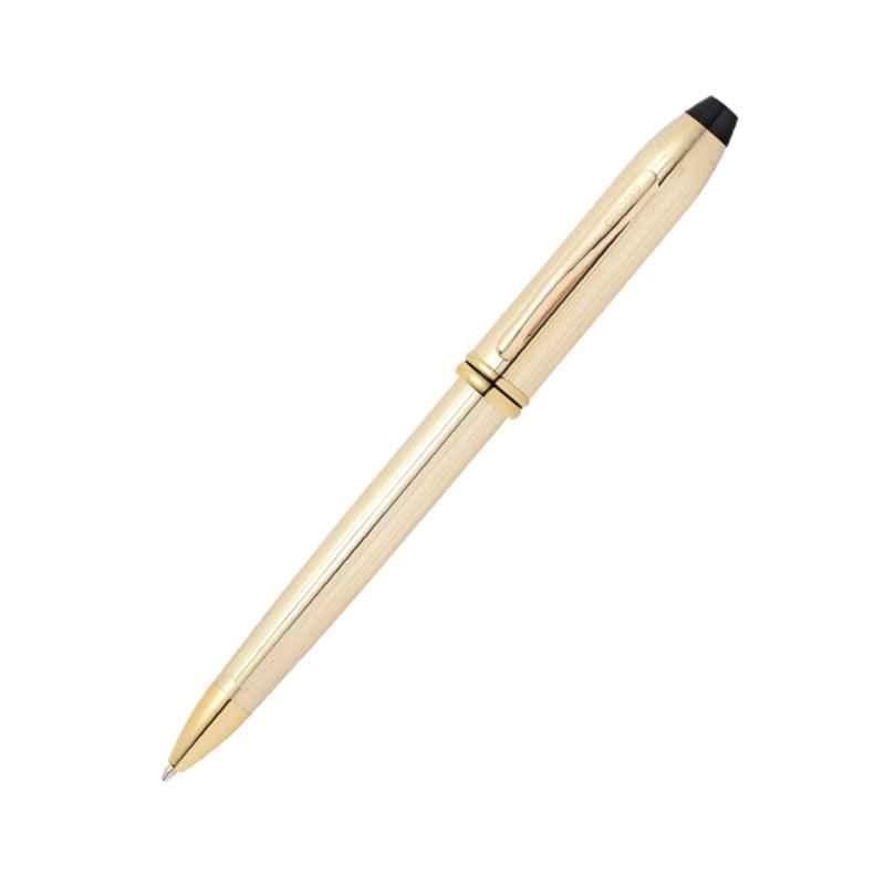 Cross Townsend Black Ink 10KT Gold Filled Rolled Ballpoint Pen, 702TW
