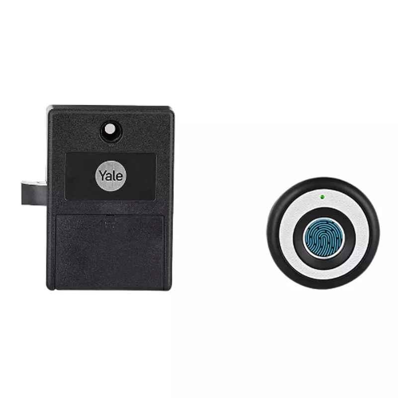 Yale Black Fingerprint Biometric Wardrobe Lock for Home & Office Use, YLDRPB- IV