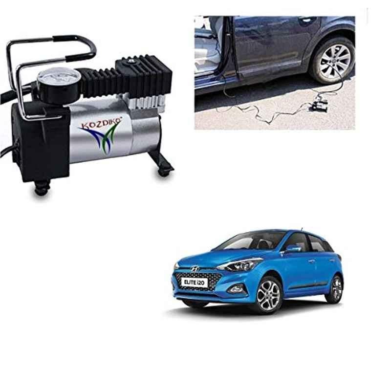 Kozdiko 12V DC Heavy Duty Metal Tyre Inflator for Hyundai Elite i20, Tyre_Inflator_D142