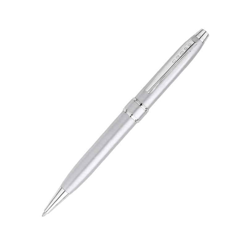 Cross Stratford Black Ink Satin Chrome Finish Ball Pen, AT0172-2
