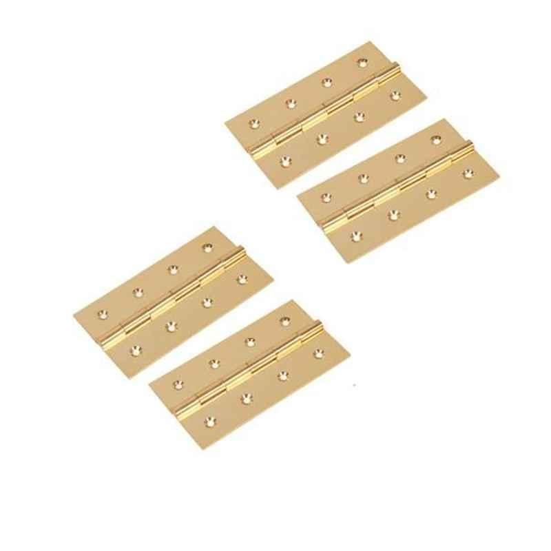 Smart Shophar 4x.75x1.5 inch Brass Gold Butt Hinge, SHA10HG-BUTT-GL4X.75X1.5-P4 (Pack of 4)