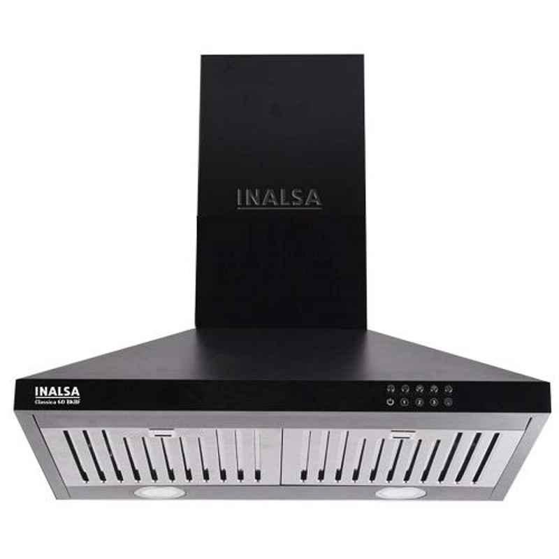 Inalsa Classica 60cm Black Pyramid Style Kitchen Chimney, 60BKBF