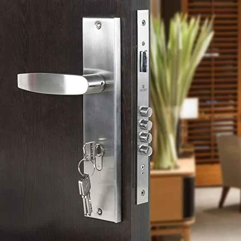 Voltizi Curve 10 inch Stainless Steel 304 Matt Finish CY Plate Mortise Door Lock Handle Set