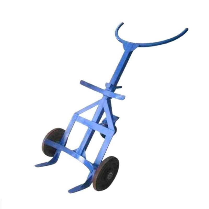 Akura 210 Litre Mild Steel Blue Three Wheel Drum Lifter & Mover Trolley, 3WBLUDLMT001