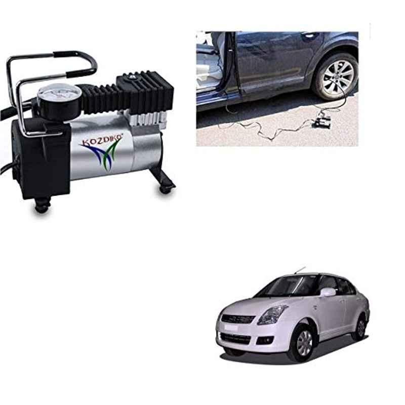 Kozdiko 12V DC Heavy Duty Metal Tyre Inflator for Maruti Suzuki Old Dzire, Tyre_Inflator_D99