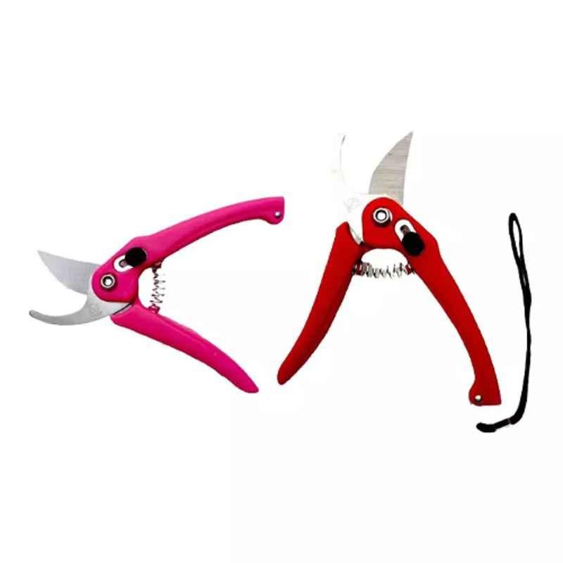 Sky Blue 0.98 inch Iron Bypass Pruner, SBPRUNERMDX0189 (Pack of 2)