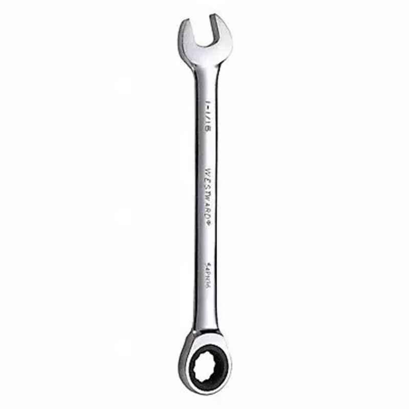 Westward 14 inch Alloy Steel Chrome Ratchet Wrench, 54PN36
