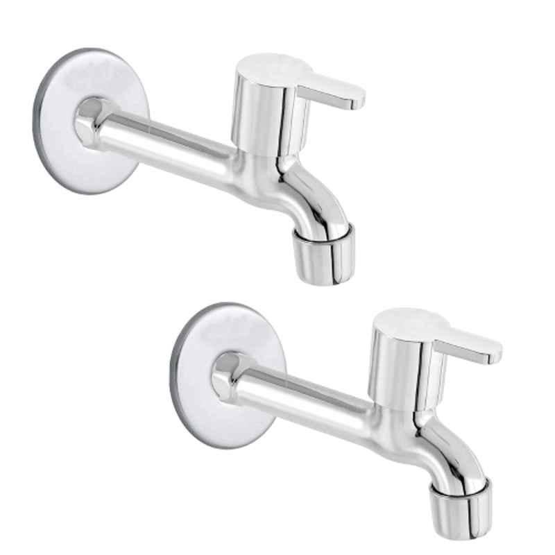 IRIS Eva Stainless Steel Chrome Finish Long Body Pillar Tap (Pack of 2)