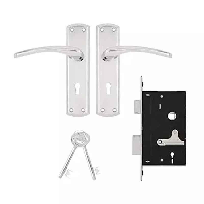 Godrej ELC 02 100mm Zinc Alloy Satin Steel Finish Door Handle, 4169