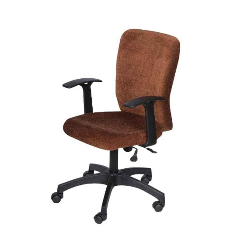 Heikin Fabric Brown xxlarge Back Ergonomic Office Chair for Work from Home & Study, HE-00083